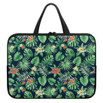 Hawaiian Tropical Leaves Pattern Print Laptop Sleeve With Handle