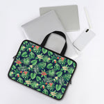 Hawaiian Tropical Leaves Pattern Print Laptop Sleeve With Handle