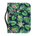 Hawaiian Tropical Leaves Pattern Print Leather Bible Cover