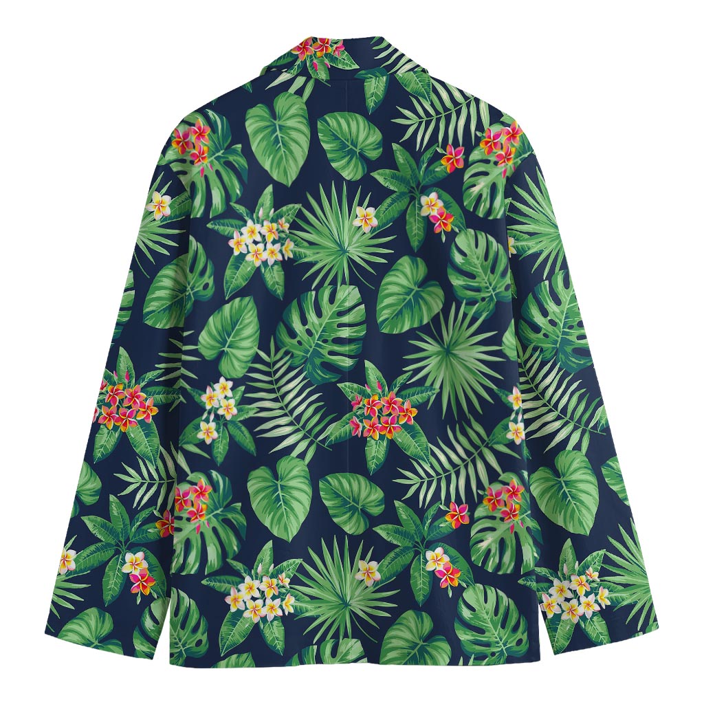 Hawaiian Tropical Leaves Pattern Print Men's Blazer