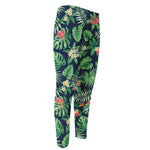 Hawaiian Tropical Leaves Pattern Print Men's Compression Pants