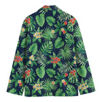 Hawaiian Tropical Leaves Pattern Print Men's Cotton Blazer
