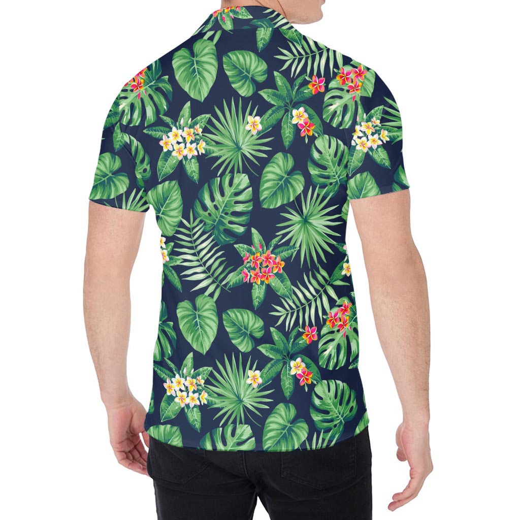 Hawaiian Tropical Leaves Pattern Print Men's Shirt