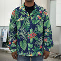Hawaiian Tropical Leaves Pattern Print Men's Shirt Jacket