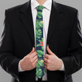 Hawaiian Tropical Leaves Pattern Print Necktie