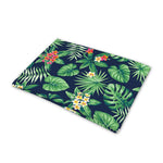 Hawaiian Tropical Leaves Pattern Print Pet Cooling Mat Cover