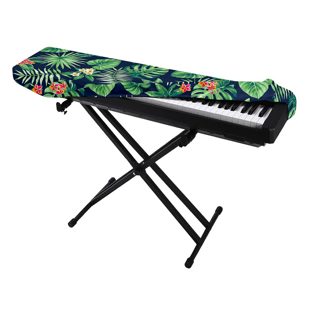 Hawaiian Tropical Leaves Pattern Print Piano Keyboard Cover