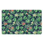 Hawaiian Tropical Leaves Pattern Print Polyester Doormat