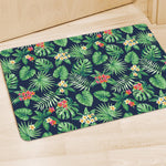 Hawaiian Tropical Leaves Pattern Print Polyester Doormat