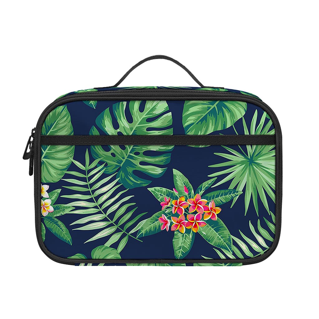 Hawaiian Tropical Leaves Pattern Print Portable Lunch Bag