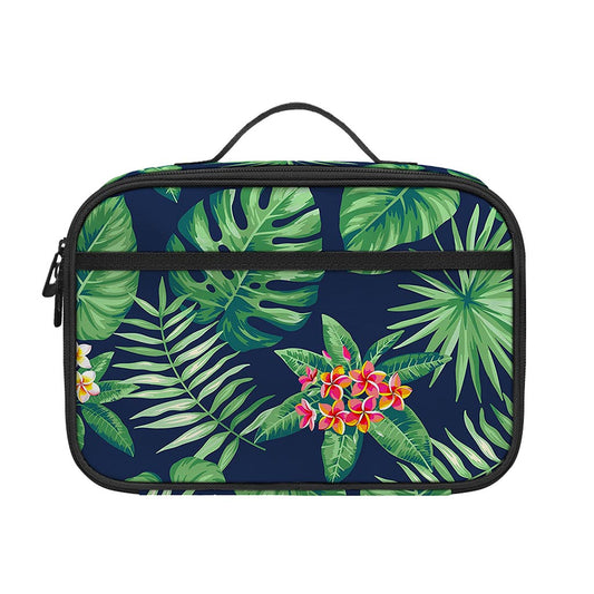 Hawaiian Tropical Leaves Pattern Print Portable Lunch Bag