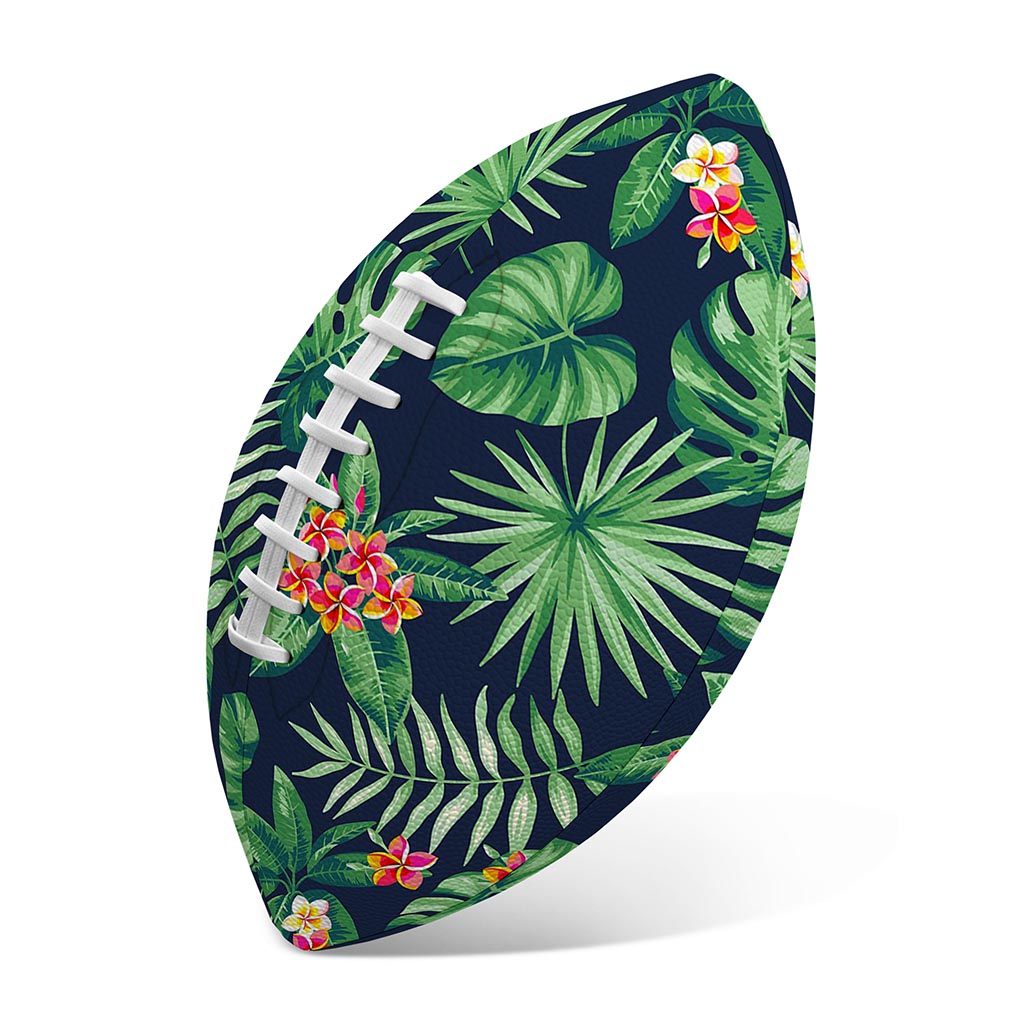 Hawaiian Tropical Leaves Pattern Print Rugby Ball