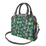 Hawaiian Tropical Leaves Pattern Print Shoulder Handbag