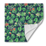 Hawaiian Tropical Leaves Pattern Print Silk Bandana