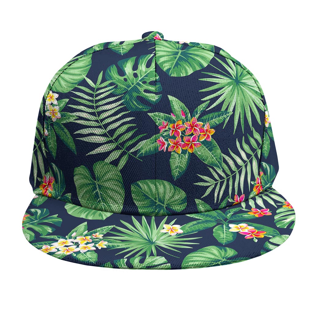 Hawaiian Tropical Leaves Pattern Print Snapback Cap