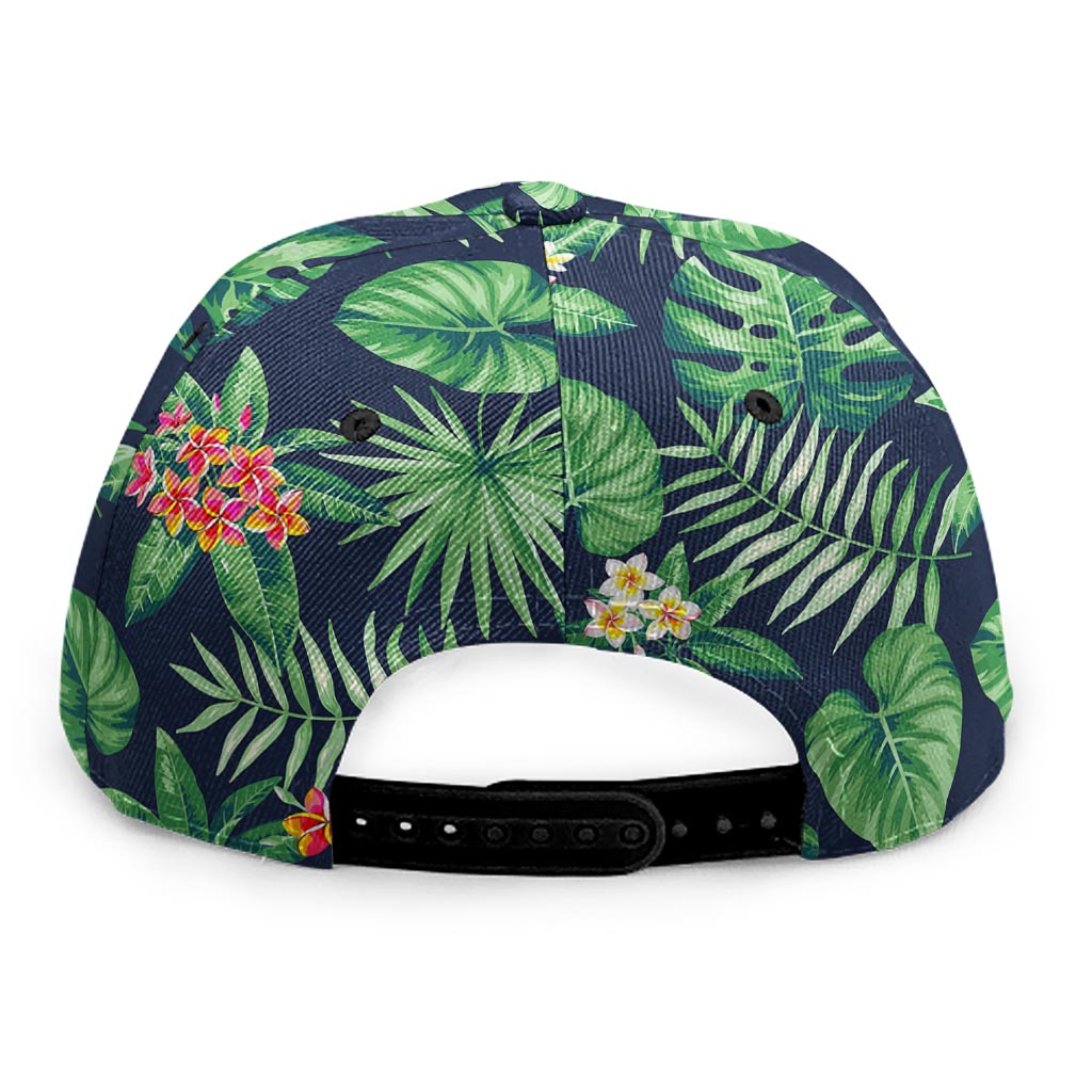 Hawaiian Tropical Leaves Pattern Print Snapback Cap