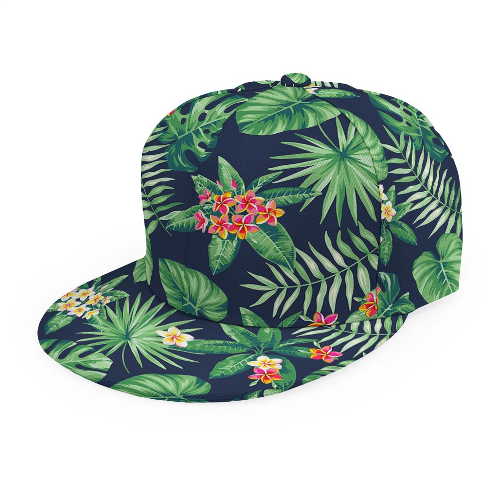 Hawaiian Tropical Leaves Pattern Print Snapback Cap