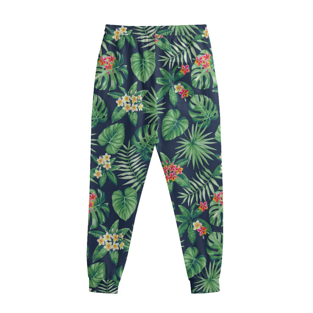 Hawaiian Tropical Leaves Pattern Print Sweatpants