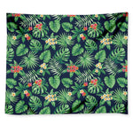 Hawaiian Tropical Leaves Pattern Print Tapestry