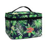 Hawaiian Tropical Leaves Pattern Print Travel Makeup Bag