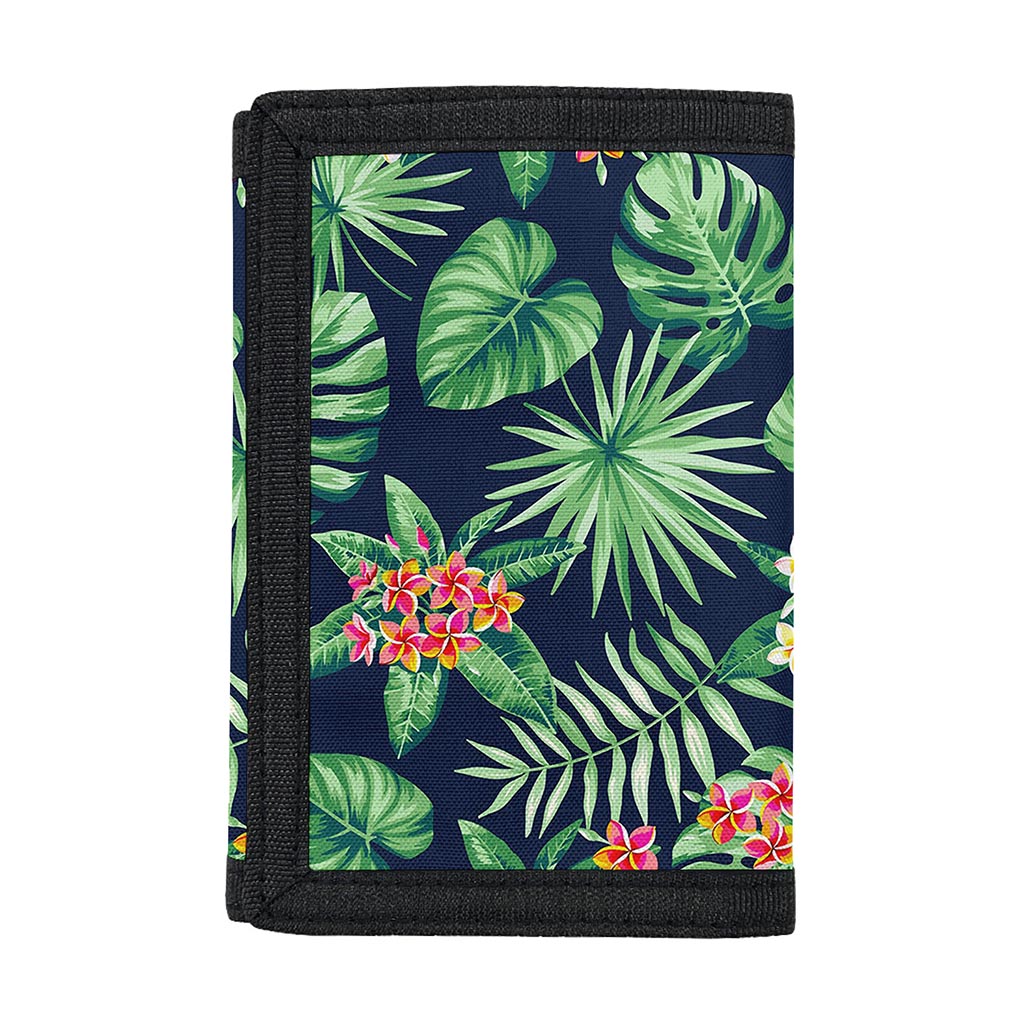 Hawaiian Tropical Leaves Pattern Print Trifold Wallet