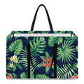 Hawaiian Tropical Leaves Pattern Print Utility Tote Bag