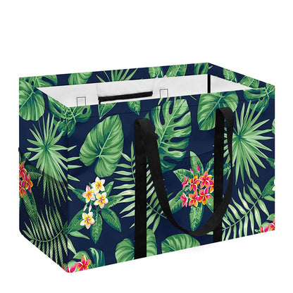Hawaiian Tropical Leaves Pattern Print Utility Tote Bag
