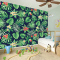 Hawaiian Tropical Leaves Pattern Print Wall Sticker