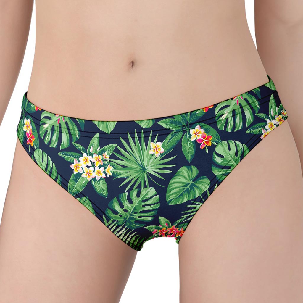 Hawaiian Tropical Leaves Pattern Print Women's Panties