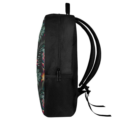 Hawaiian Tropical Plants Pattern Print 17 Inch Backpack