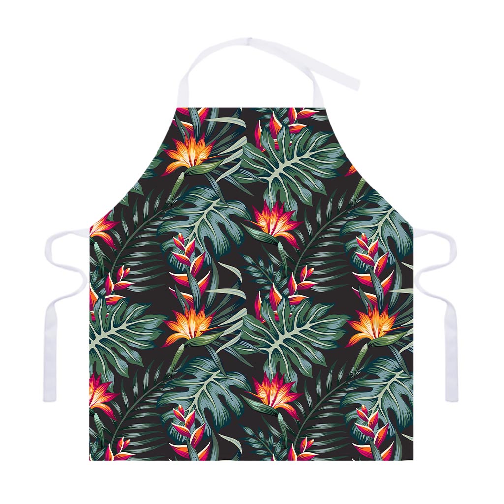 Hawaiian Tropical Plants Pattern Print Adjustable Apron