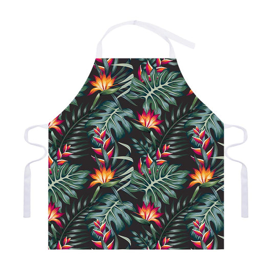 Hawaiian Tropical Plants Pattern Print Adjustable Apron