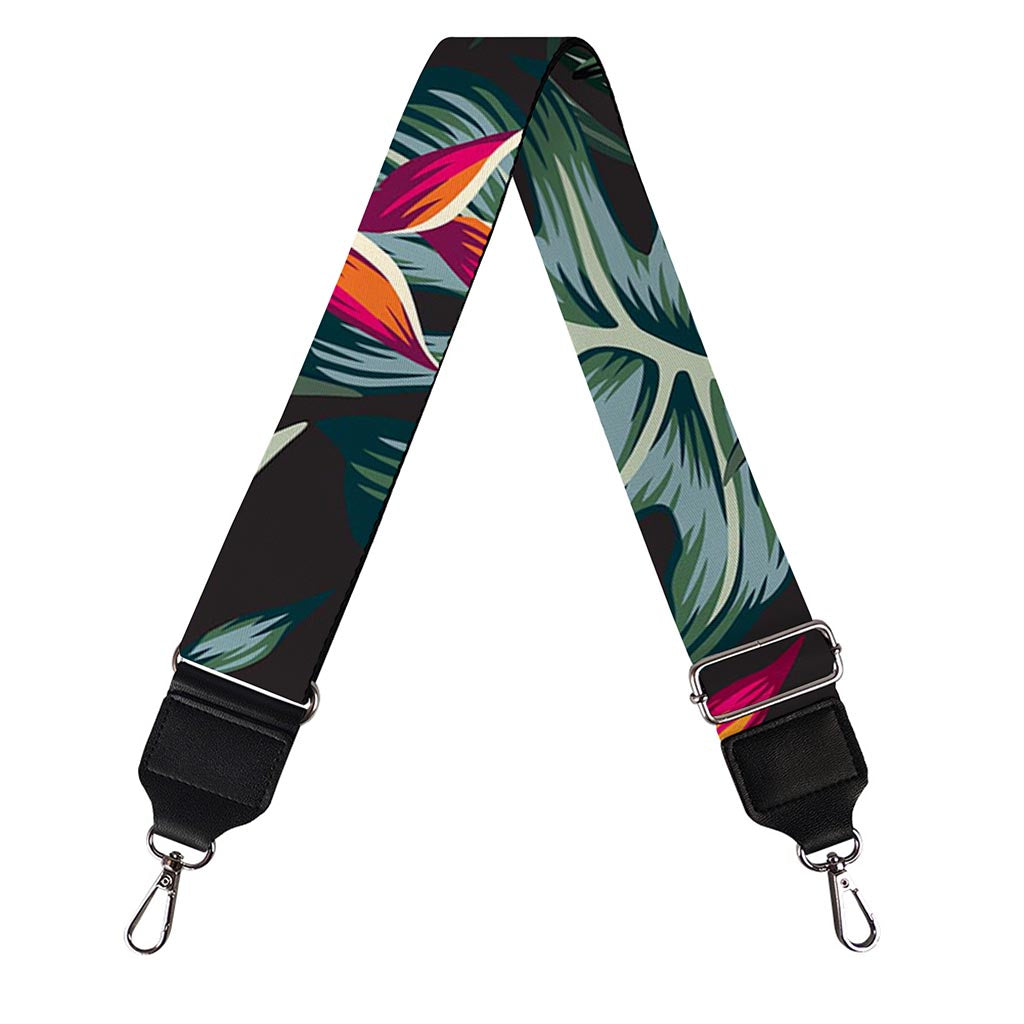 Hawaiian Tropical Plants Pattern Print Bag Strap