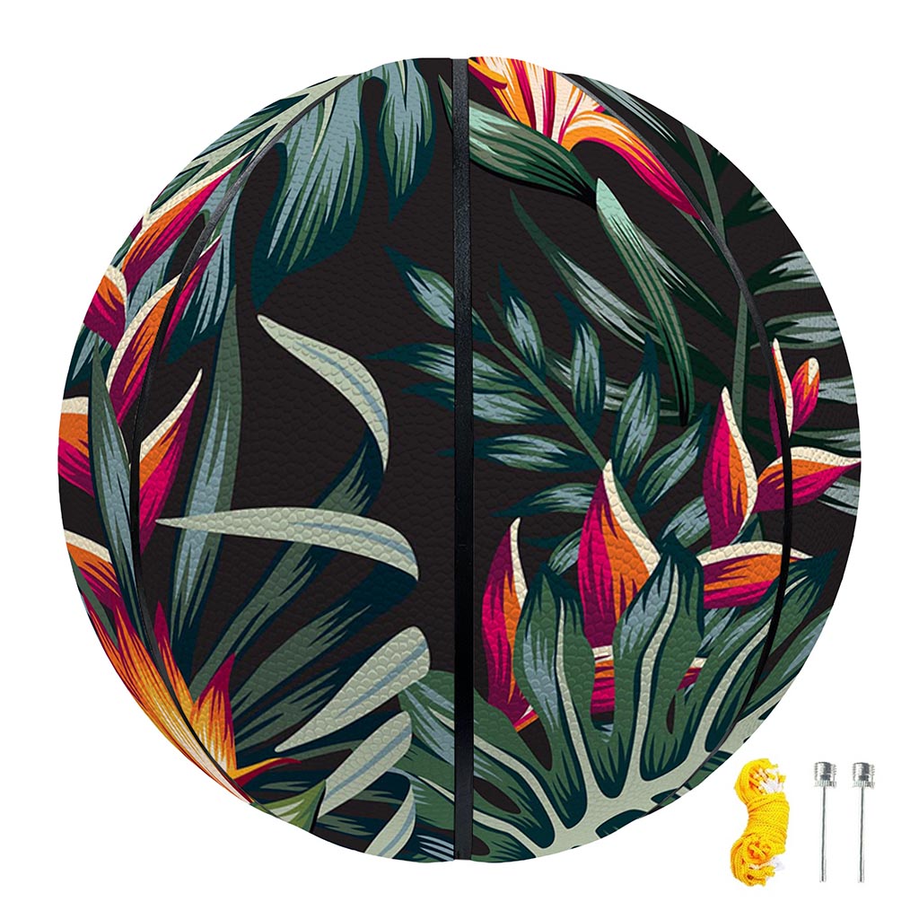 Hawaiian Tropical Plants Pattern Print Basketball