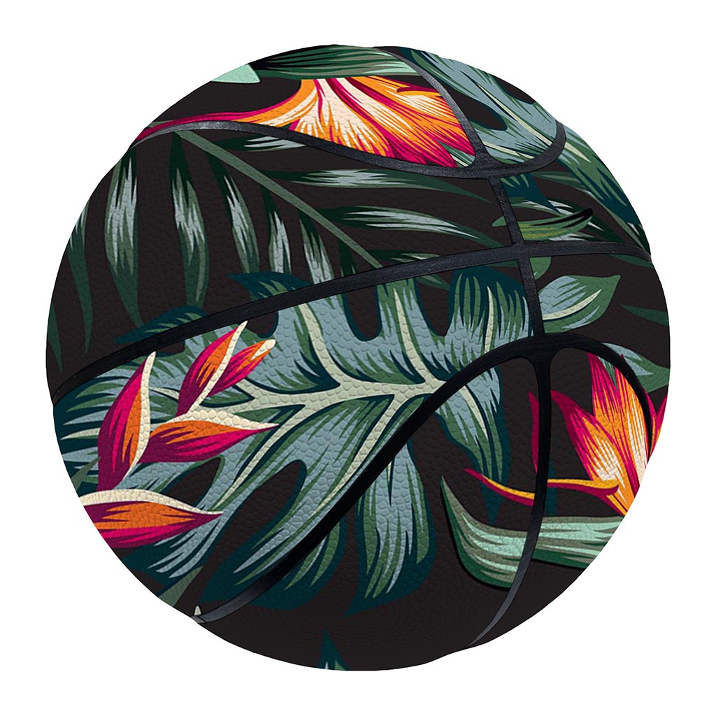 Hawaiian Tropical Plants Pattern Print Basketball