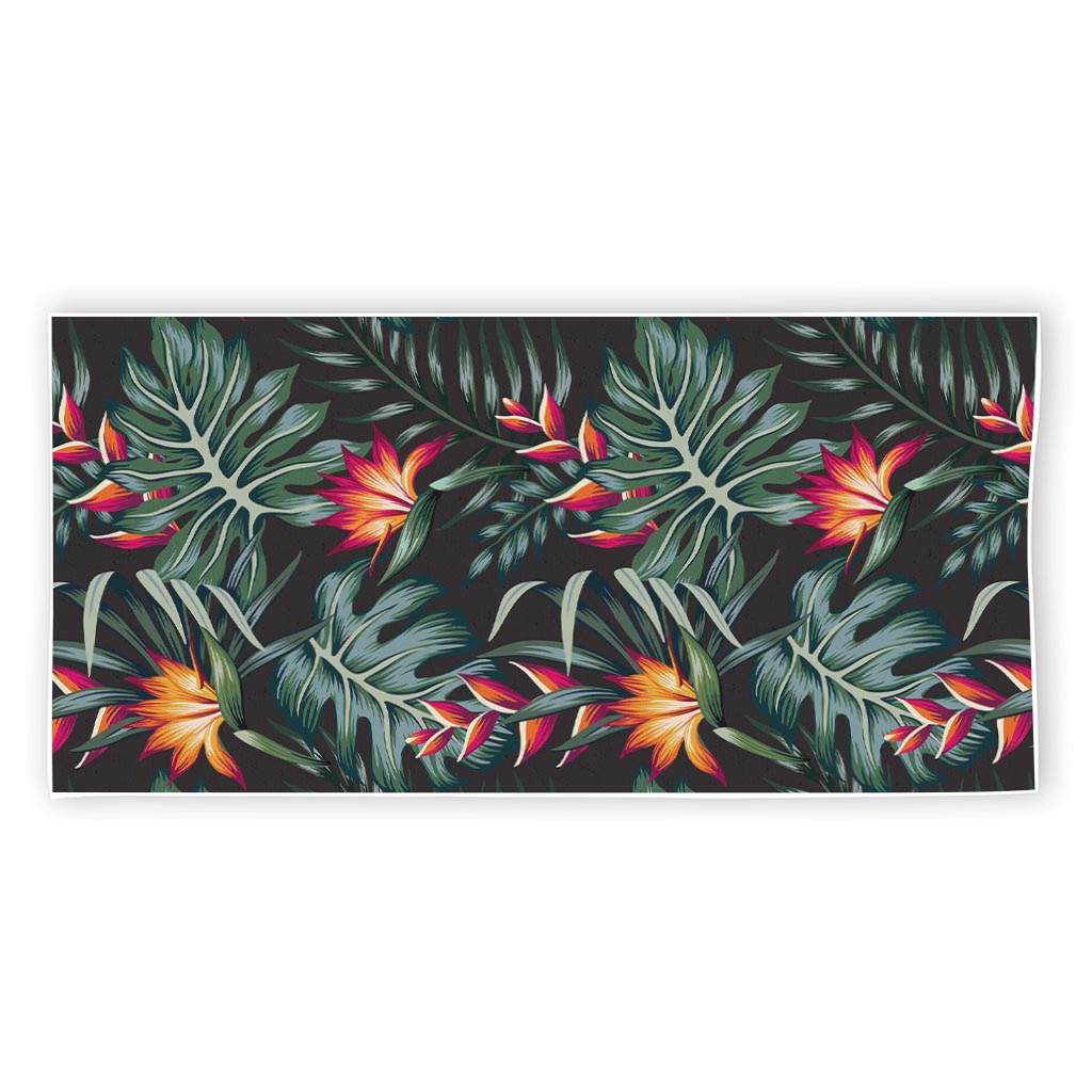 Hawaiian Tropical Plants Pattern Print Beach Towel
