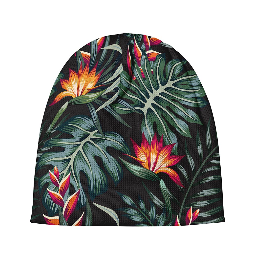 Hawaiian Tropical Plants Pattern Print Beanie