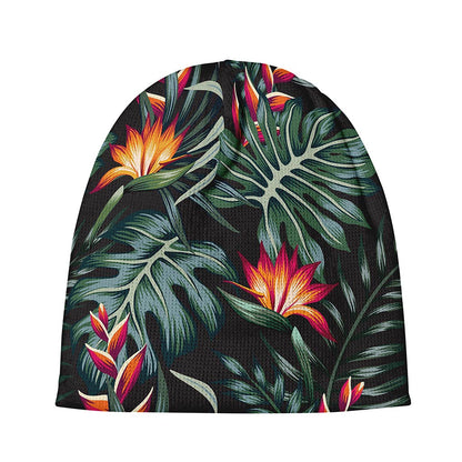 Hawaiian Tropical Plants Pattern Print Beanie