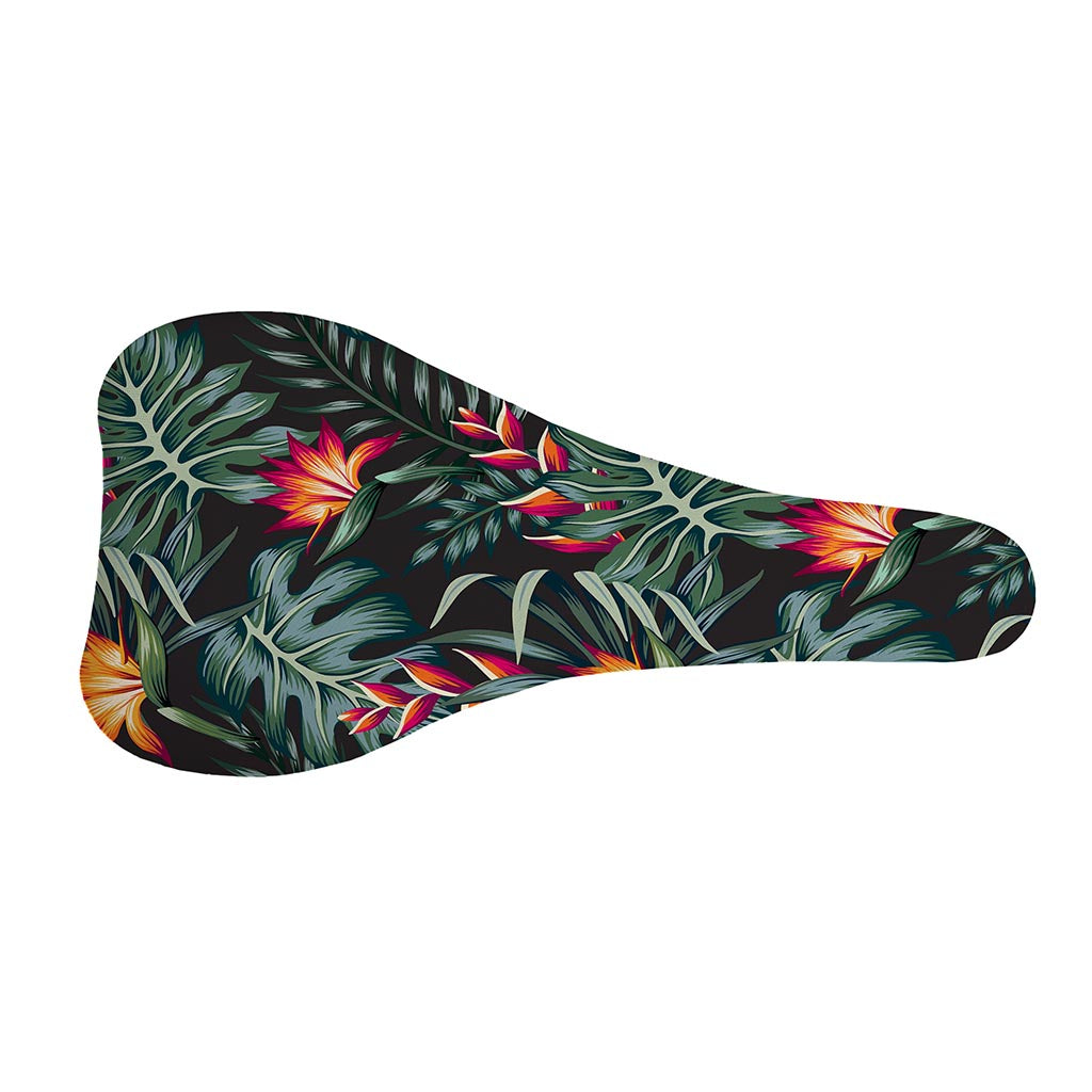 Hawaiian Tropical Plants Pattern Print Bicycle Seat Cover