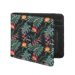 Hawaiian Tropical Plants Pattern Print Bifold Wallet