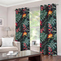Hawaiian Tropical Plants Pattern Print Dimout Grommet Curtains