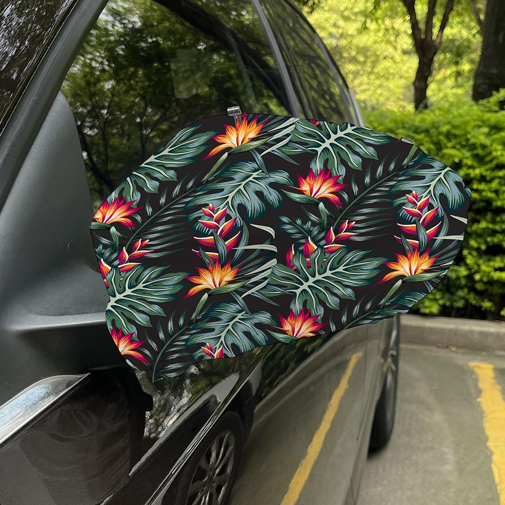 Hawaiian Tropical Plants Pattern Print Car Side Mirror Covers