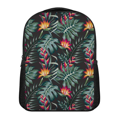 Hawaiian Tropical Plants Pattern Print Casual Backpack