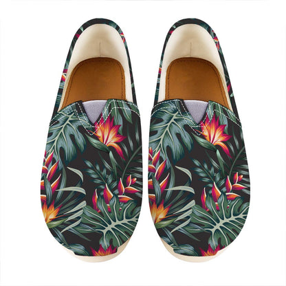 Hawaiian Tropical Plants Pattern Print Casual Shoes