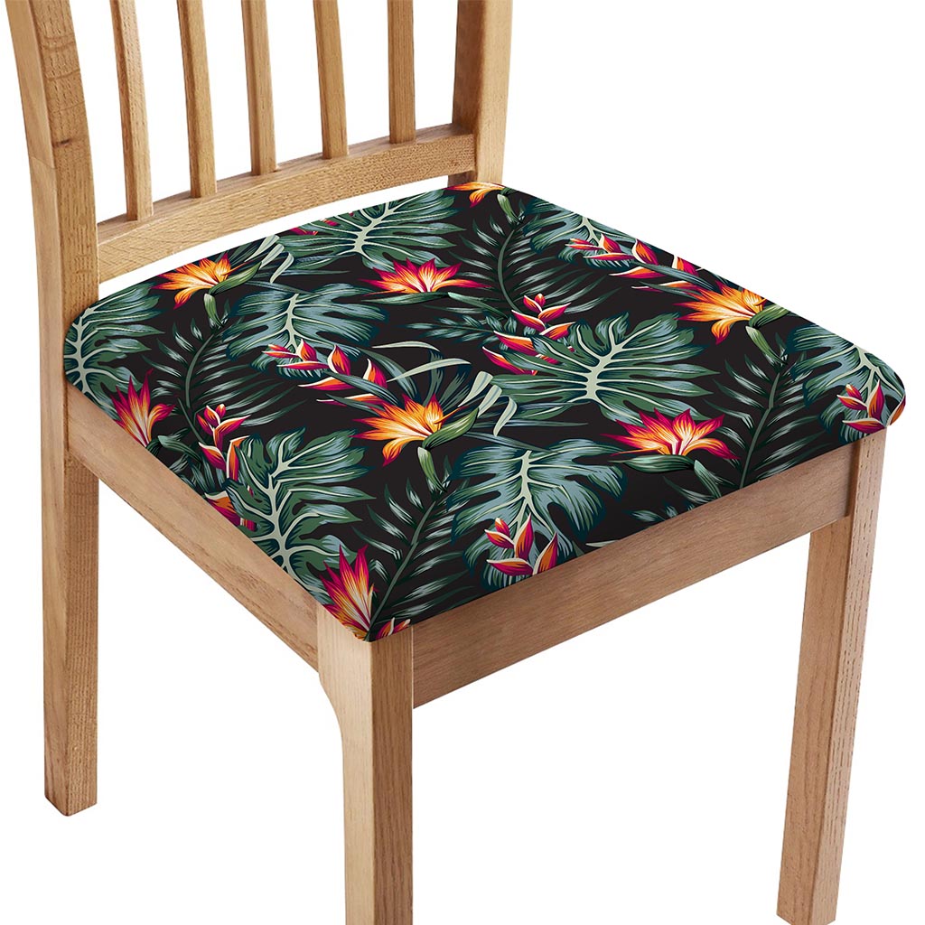Hawaiian Tropical Plants Pattern Print Chair Cushion Cover