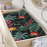 Hawaiian Tropical Plants Pattern Print Changing Pad Cover