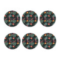 Hawaiian Tropical Plants Pattern Print Coaster Set