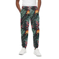 Hawaiian Tropical Plants Pattern Print Cotton Sweatpants