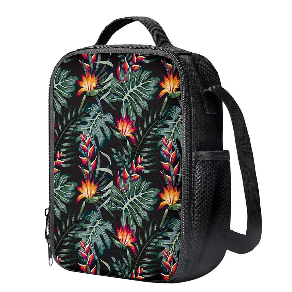 Hawaiian Tropical Plants Pattern Print Crossbody Lunch Bag