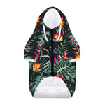 Hawaiian Tropical Plants Pattern Print Dog Zip Up Hoodie